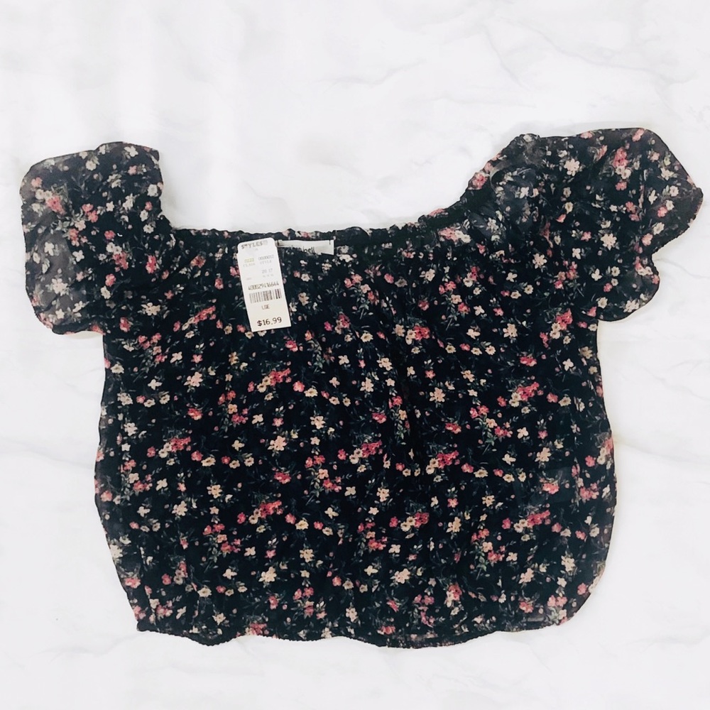 Sheer floral top